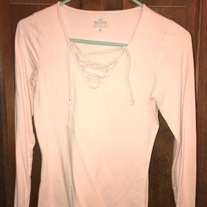 hollister pink long sleeved